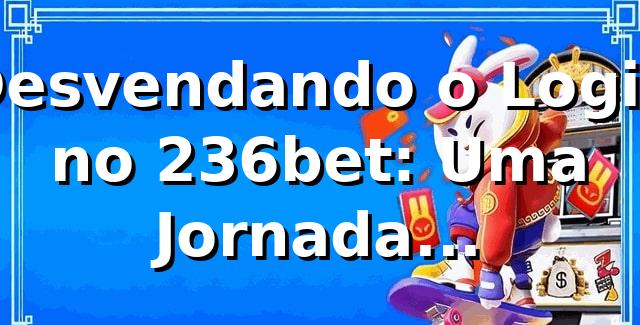 Desvendando o Login no 236bet: Uma Jornada Surpreendente 🎲